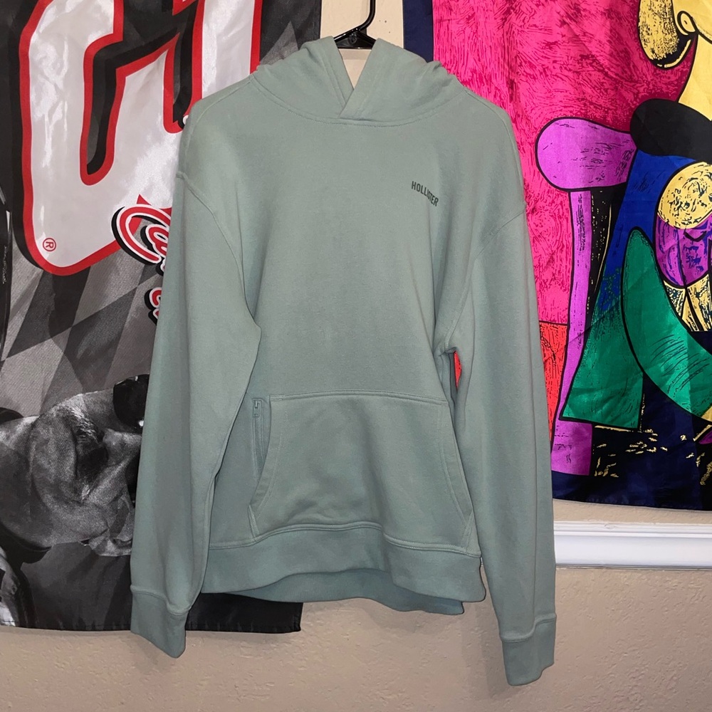 Hollister Mint Green Hooded Pullover hoodie